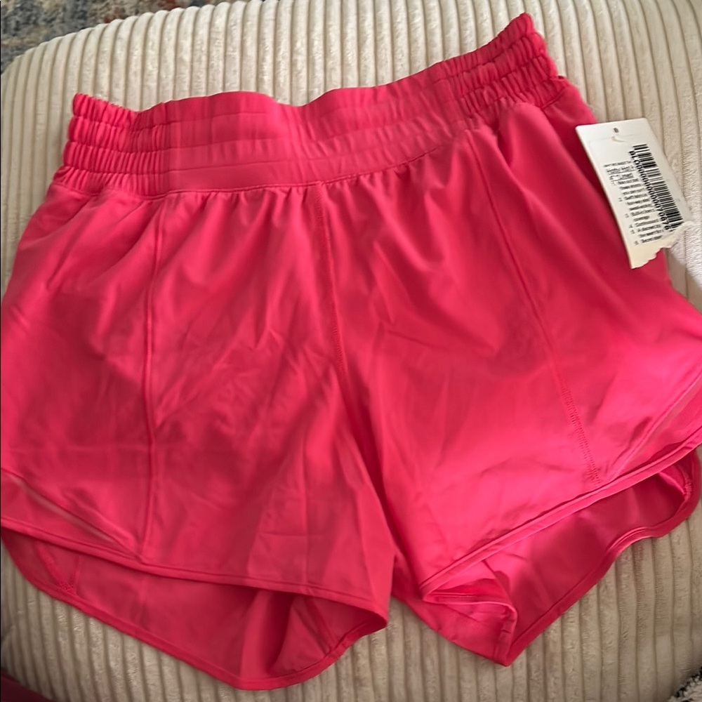 lululemon athletica hotty hot high rise 4”Bright Pink Athletic Shorts